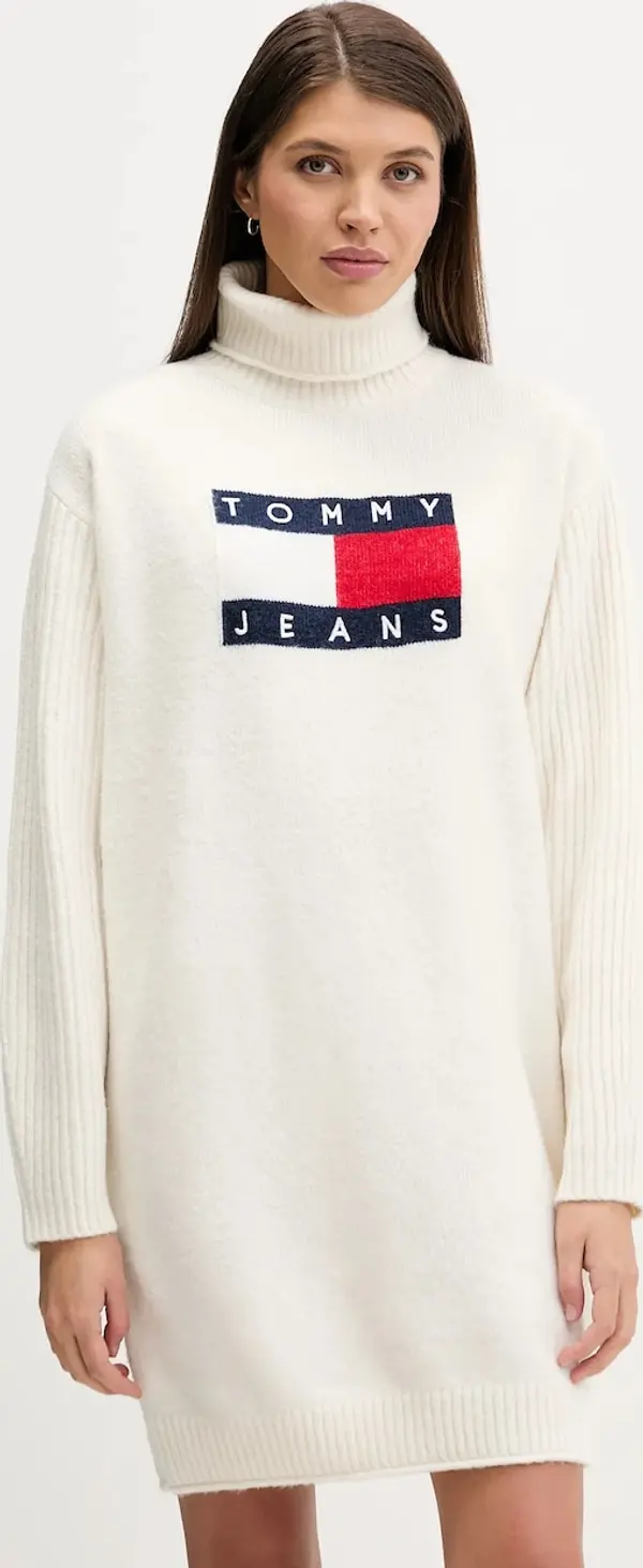 Tommy Jeans Haljina s primjesom vune Tommy Jeans