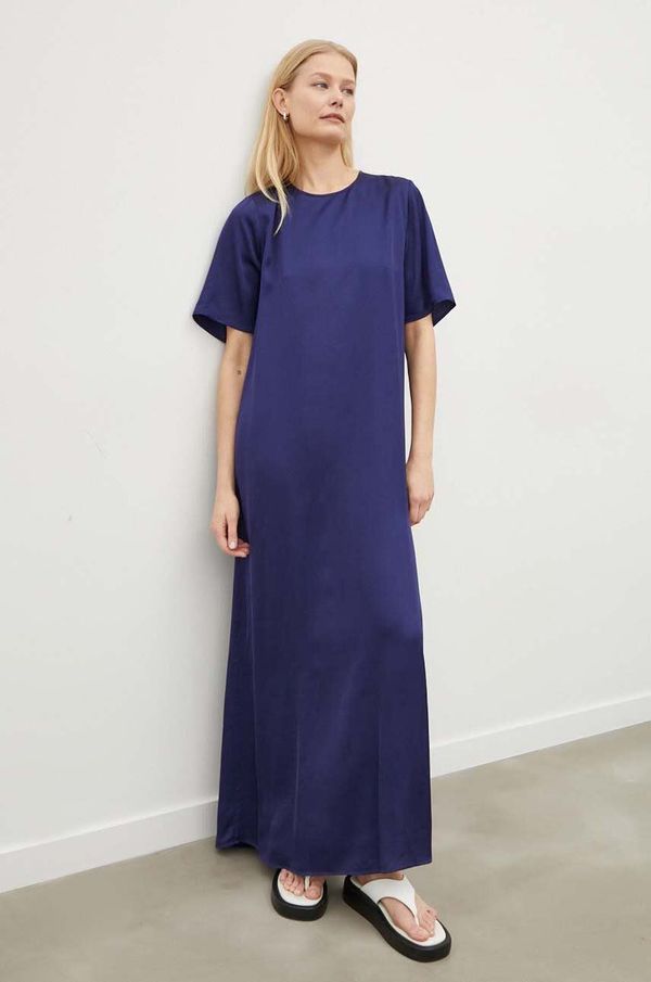 Samsoe Samsoe Haljina Samsoe Samsoe boja: tamno plava, maxi, ravna