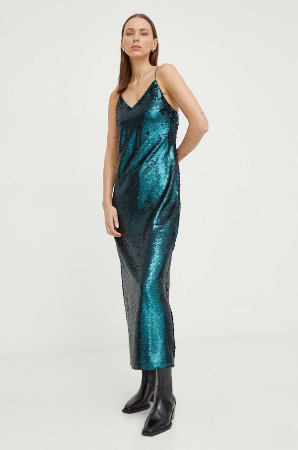 Samsoe Samsoe Haljina Samsoe Samsoe boja: zelena, maxi, uska