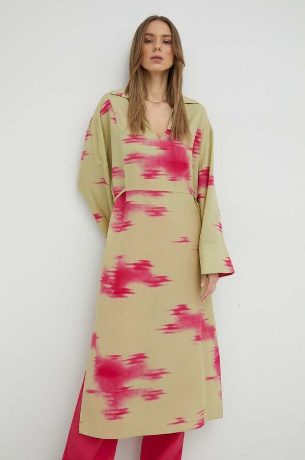 Samsoe Samsoe Haljina Samsoe Samsoe boja: zelena, midi, oversize