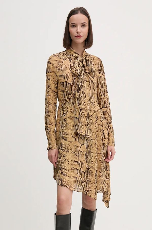 Sisley Haljina Sisley boja: smeđa, mini, širi se prema dolje, 4YBMLV065