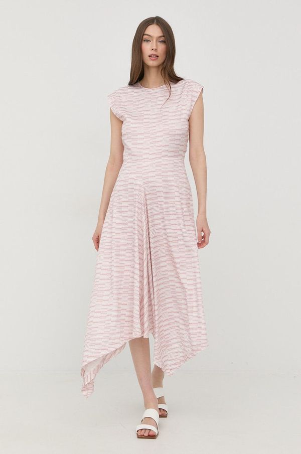 Tiger of Sweden Haljina Tiger Of Sweden boja: ružičasta, midi, širi se prema dolje