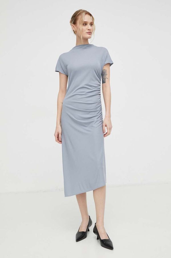 Tiger of Sweden Haljina Tiger Of Sweden boja: siva, midi, ravna