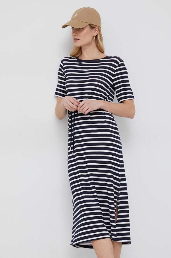 Tommy Hilfiger Haljina Tommy Hilfiger boja: tamno plava, midi, ravna