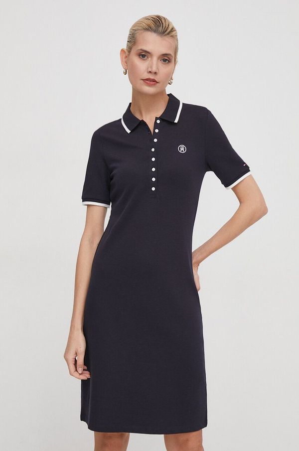 Tommy Hilfiger Haljina Tommy Hilfiger boja: tamno plava, mini, ravna, WW0WW41275