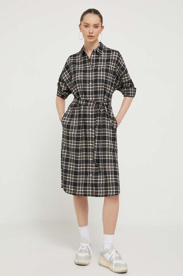 Tommy Jeans Haljina Tommy Jeans boja: crna, mini, ravna