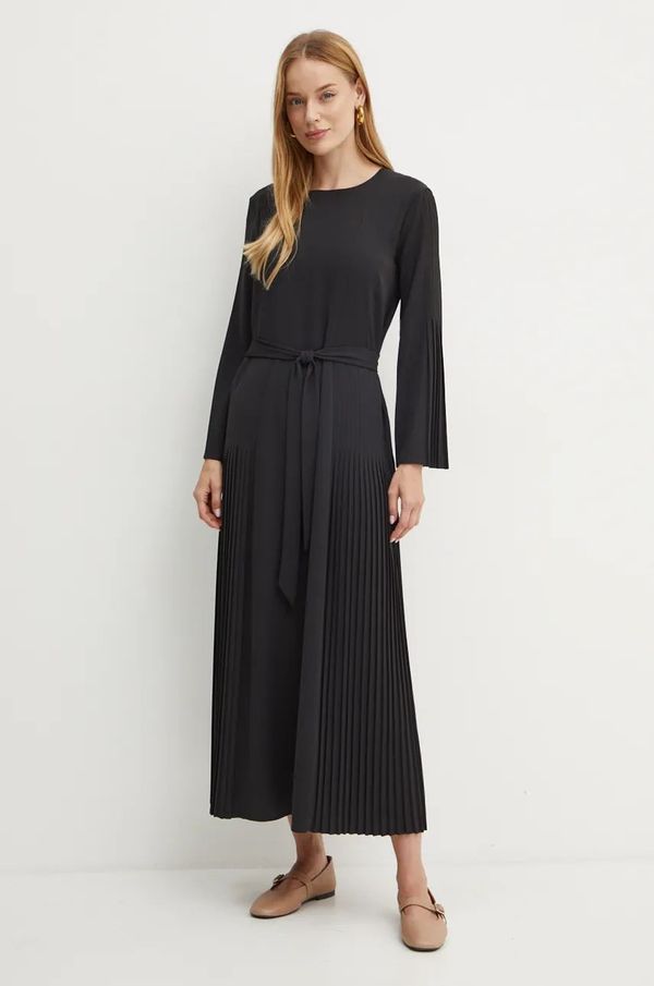 Twinset Haljina Twinset boja: crna, maxi, širi se prema dolje, 242TP2295