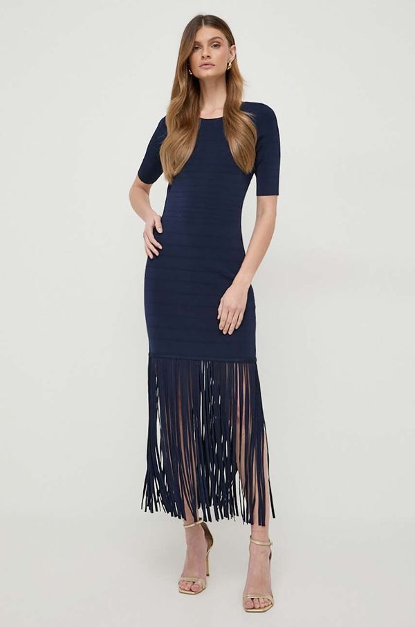 Twinset Haljina Twinset boja: tamno plava, maxi, uska