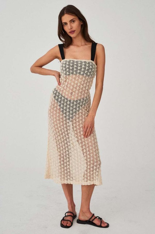 Undress Code Haljina Undress Code boja: bež, midi, uska