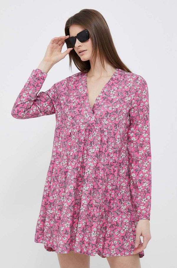 United Colors of Benetton Haljina United Colors of Benetton boja: ljubičasta, mini, širi se prema dolje