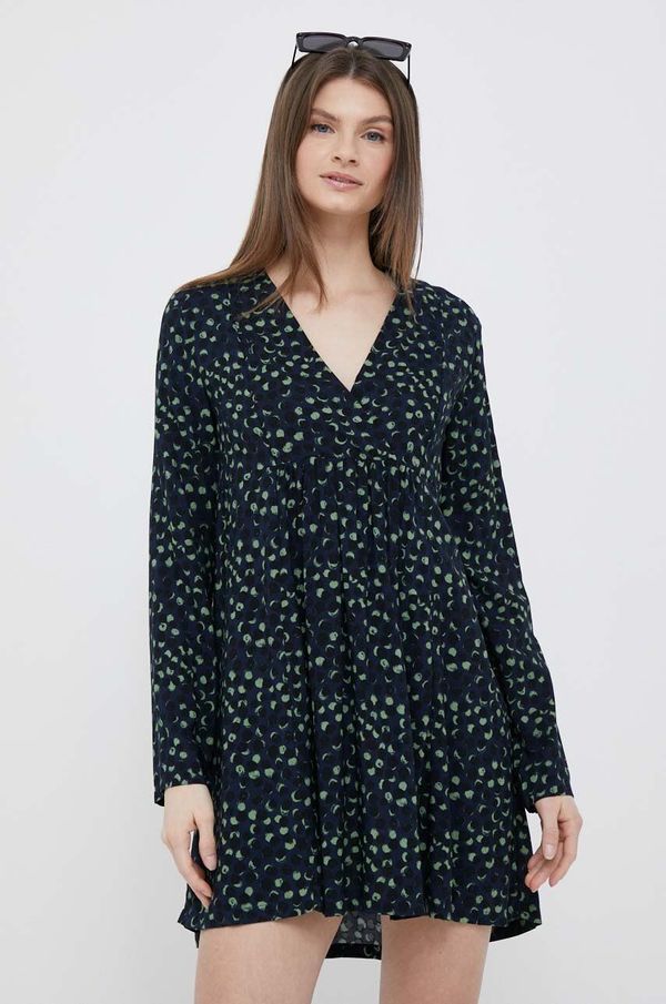 United Colors of Benetton Haljina United Colors of Benetton boja: tamno plava, mini, širi se prema dolje