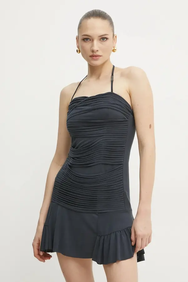 Versace Haljina Versace Jeans Couture boja: tamno plava, mini, uska, 78HAOE02 CJ0CE