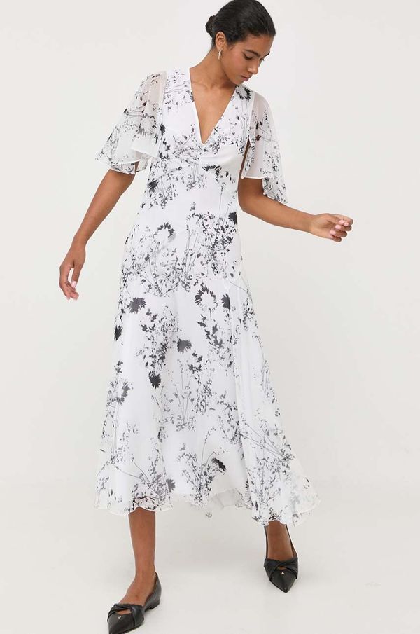 Victoria Beckham Haljina Victoria Beckham boja: bijela, maxi, širi se prema dolje