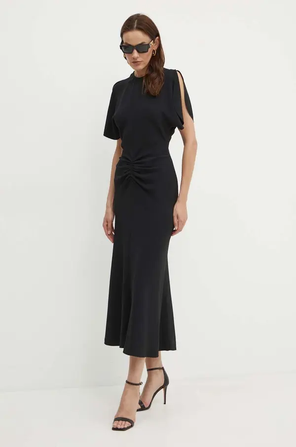 Victoria Beckham Haljina Victoria Beckham boja: crna, maxi, širi se prema dolje, 1124WDR005227A
