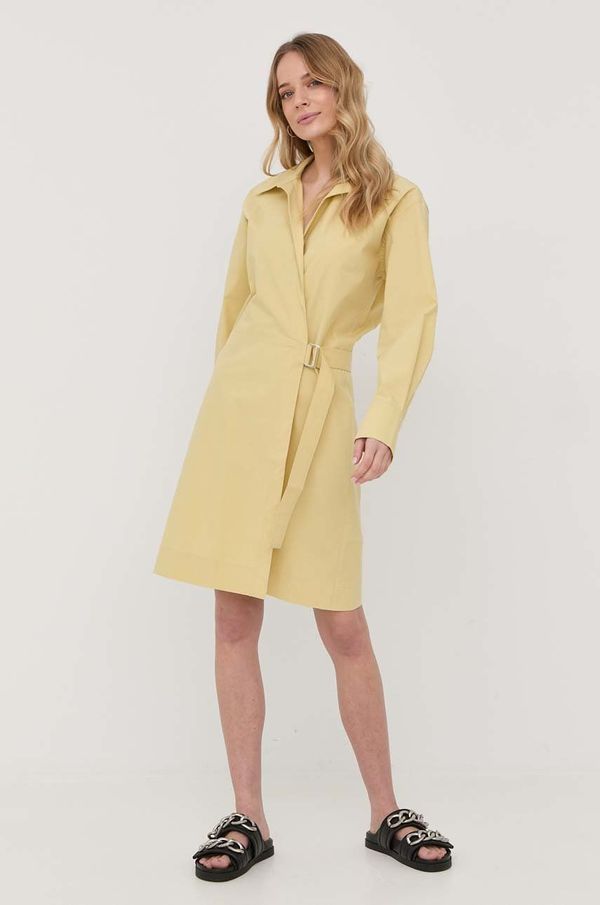 Victoria Beckham Haljina Victoria Beckham boja: zelena, midi, širi se prema dolje