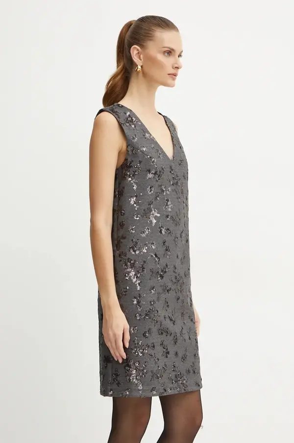 Weekend Max Mara Haljina Weekend Max Mara boja: siva, mini, ravna, 2425626022600