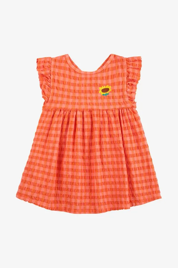 Bobo Choses Haljina za bebe Bobo Choses boja: narančasta, mini, širi se prema dolje, 125AB080