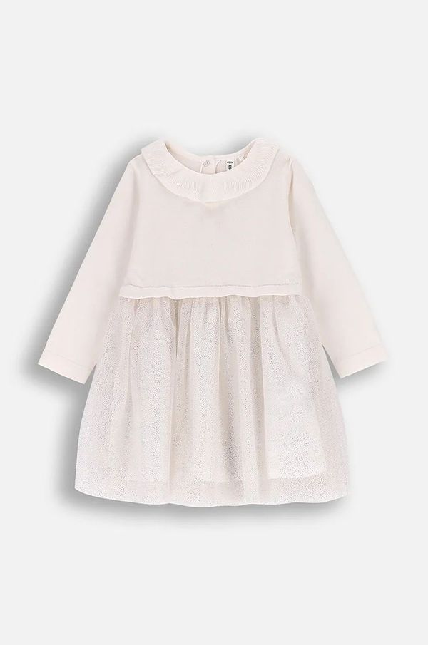 Coccodrillo Haljina za bebe Coccodrillo boja: bež, mini, širi se prema dolje, ELEGANT BABY GIRL