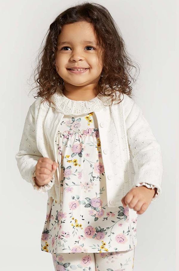 Coccodrillo Haljina za bebe Coccodrillo boja: bež, mini, širi se prema dolje