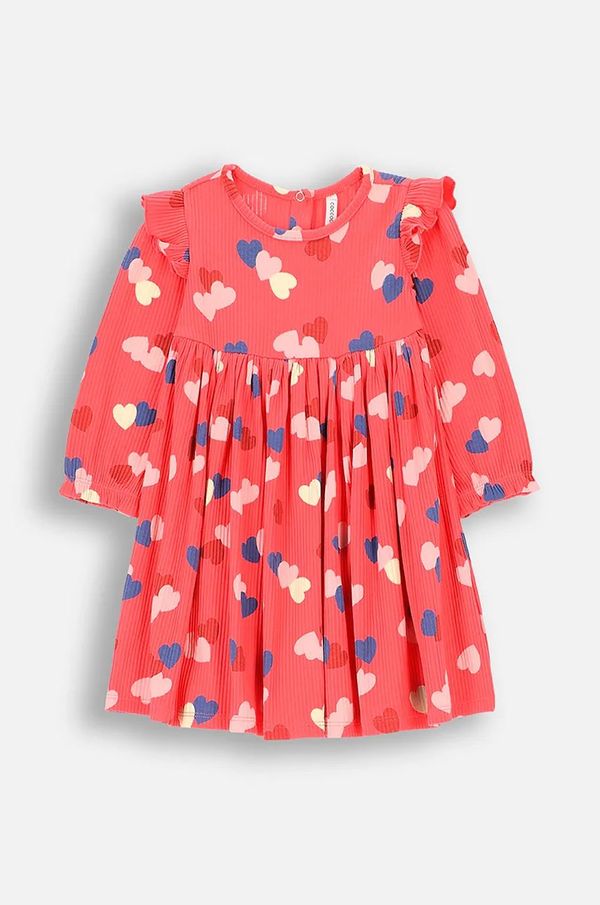 Coccodrillo Haljina za bebe Coccodrillo boja: ružičasta, mini, širi se prema dolje, HEARTS GIRL NEWBORN