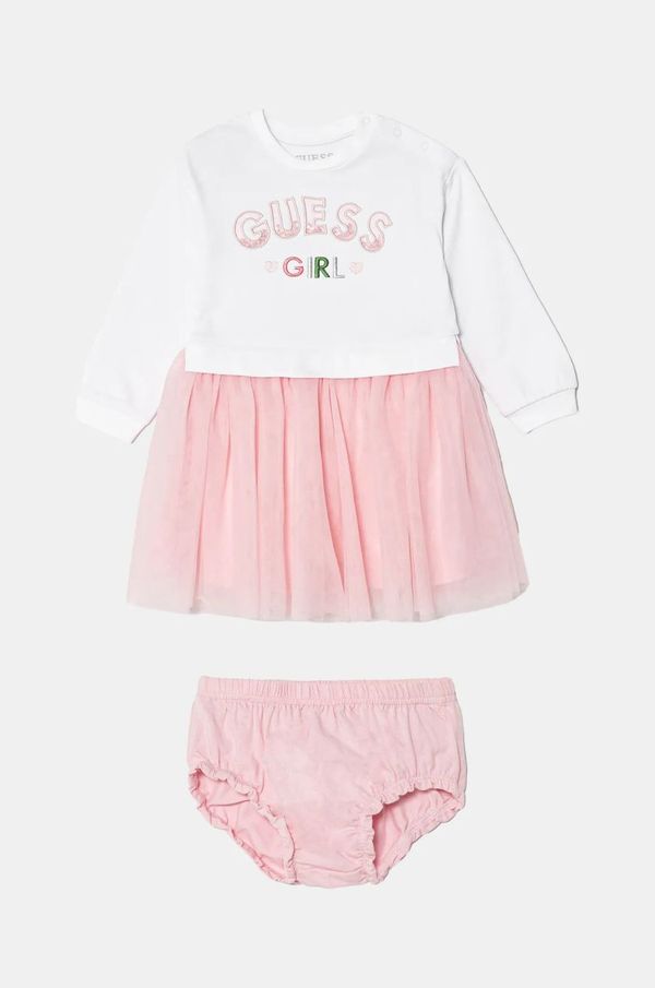 Guess Haljina za bebe Guess boja: bijela, midi, širi se prema dolje, A5RK17 K82T0