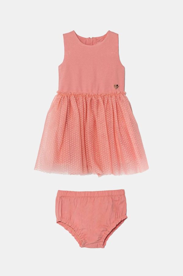 Guess Haljina za bebe Guess boja: ružičasta, mini, širi se prema dolje, A5RK08 KAUH0