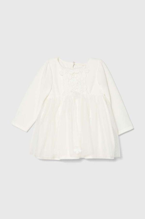 Jamiks Haljina za bebe Jamiks GIZA boja: bijela, mini, širi se prema dolje, JZH102