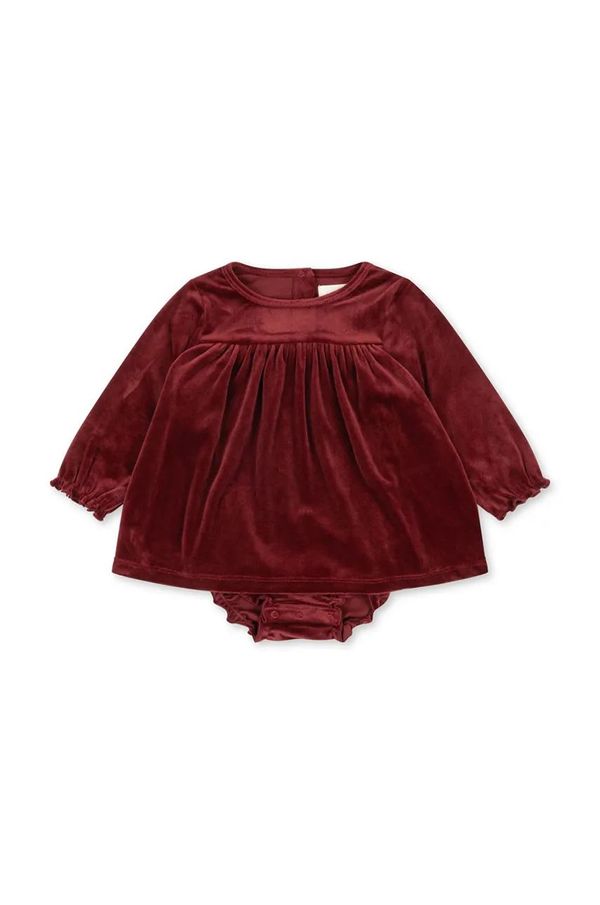 Konges Sløjd Haljina za bebe Konges Sløjd JINGLE ROMPER DRESS GRS boja: crvena, mini, širi se prema dolje, KS101998
