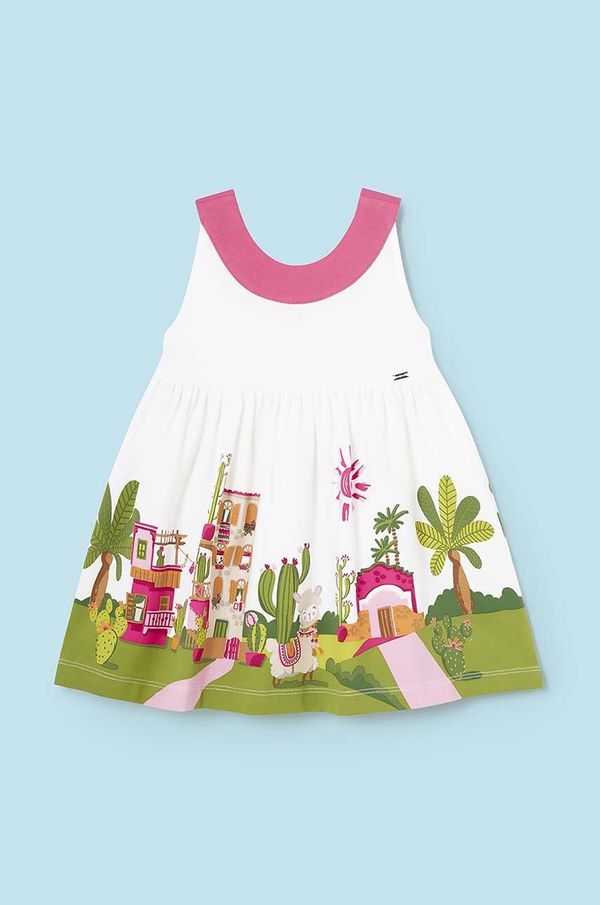 Mayoral Haljina za bebe Mayoral boja: bijela, mini, širi se prema dolje