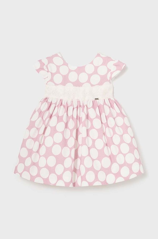 Mayoral Haljina za bebe Mayoral boja: ružičasta, mini, širi se prema dolje