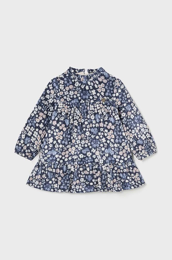 Mayoral Haljina za bebe Mayoral boja: tamno plava, mini, širi se prema dolje, 2923