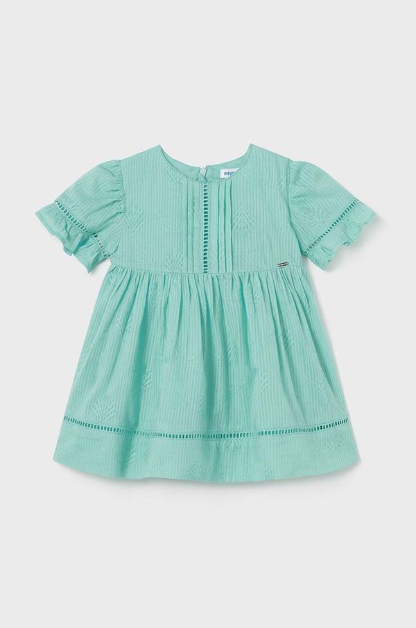 Mayoral Haljina za bebe Mayoral boja: tirkizna, mini, širi se prema dolje