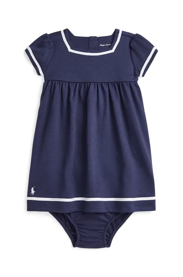 Polo Ralph Lauren Haljina za bebe Polo Ralph Lauren boja: tamno plava, mini, širi se prema dolje, 310958168001