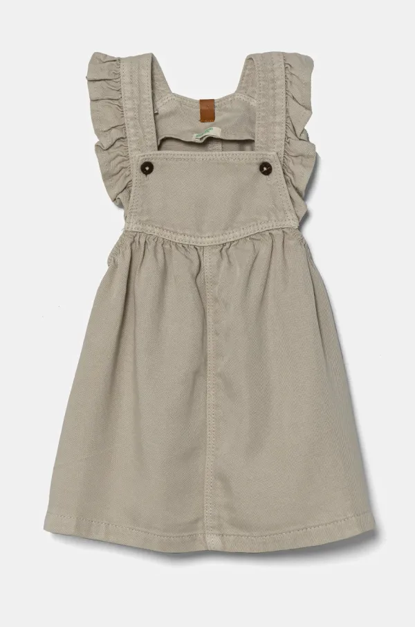 United Colors of Benetton Haljina za bebe United Colors of Benetton boja: bež, midi, širi se prema dolje, 41AQAV00M