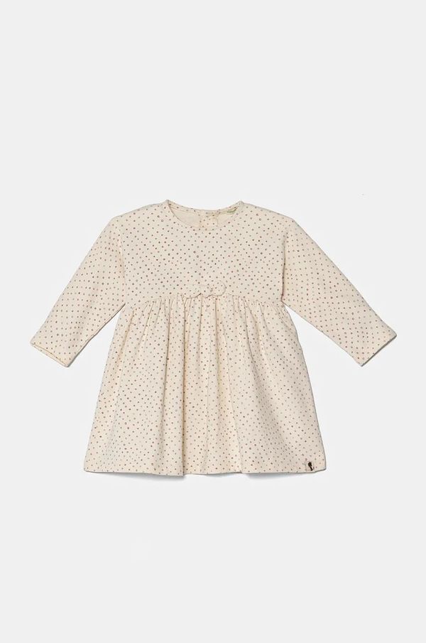 United Colors of Benetton Haljina za bebe United Colors of Benetton boja: bež, mini, širi se prema dolje, 36D3AV00G