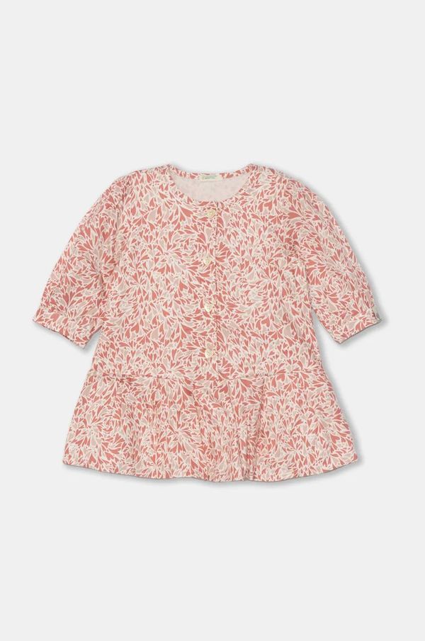 United Colors of Benetton Haljina za bebe United Colors of Benetton boja: ružičasta, mini, širi se prema dolje, 4WUAAV00L