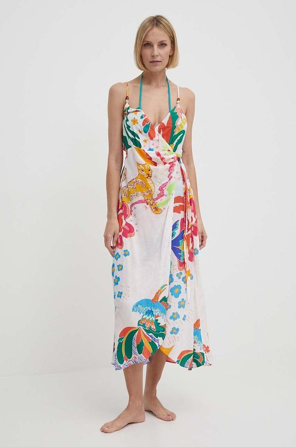 Desigual Haljina za plažu Desigual SELVA boja: bijela, 24SWMW09