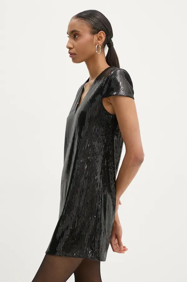 Zadig & Voltaire Haljina ZADIG&VOLTAIRE boja: crna, mini, širi se prema dolje, WWDR01306