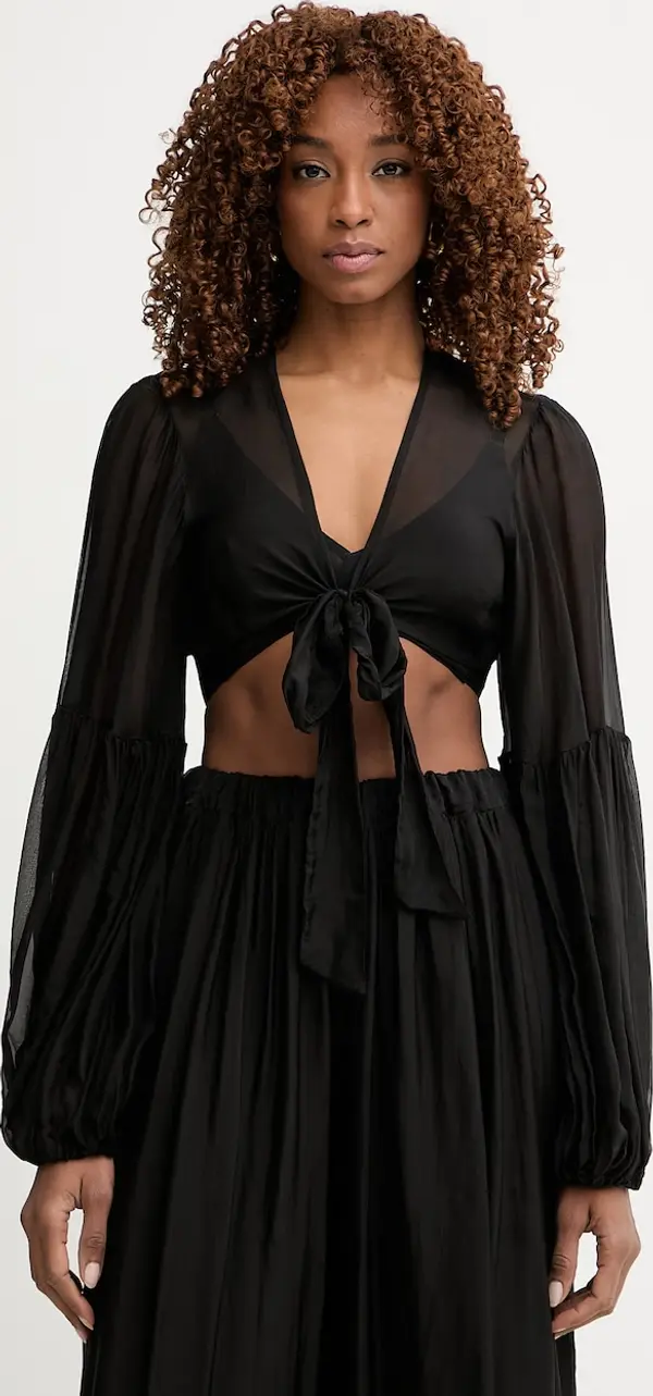 Haveone Haveone bluza za žene s dodatkom svile