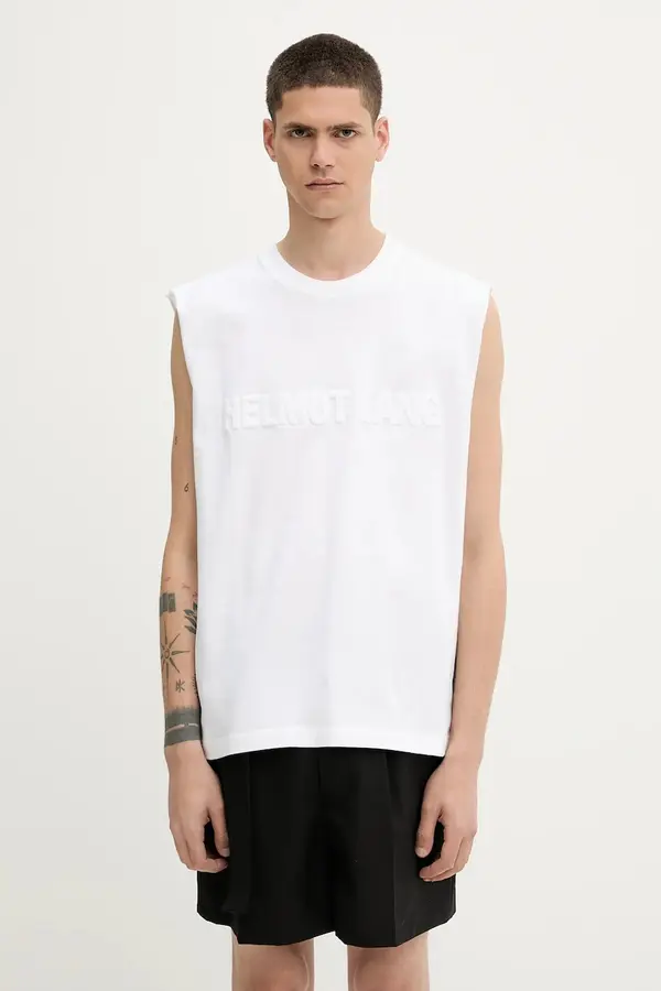 Helmut Lang Helmut Lang Pamučna majica Helmut Lang EMBOSSED.TANK.ROUNDE