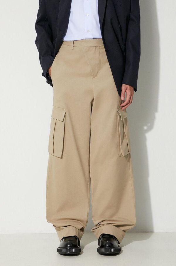 424 Hlače 424 za muškarce, boja: bež, ravni kroj, 35424P03 236501