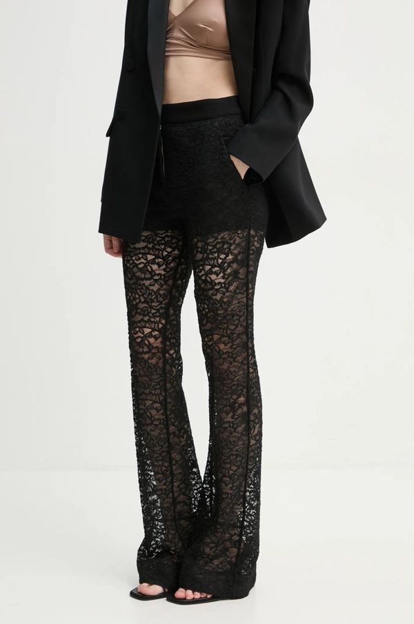 A.L.C. Hlače A.L.C. za žene, boja: crna, trapez, visoki struk, 2PANT01112