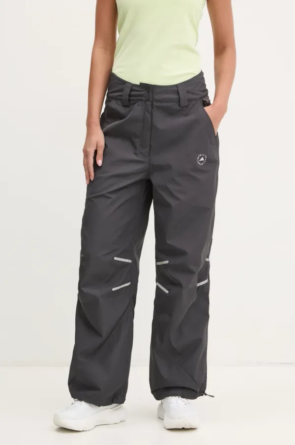 adidas by Stella McCartney Hlače adidas by Stella McCartney za žene, boja: crna, visoki struk, JI5248