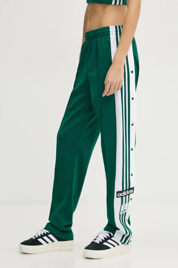 Adidas Hlače adidas Originals Adibreak za žene, boja: zelena, s uzorkom, JD0852