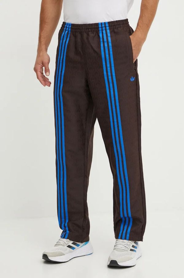 adidas Originals Hlače adidas Originals Club TrackPant za muškarce, boja: smeđa, s uzorkom, JN5970