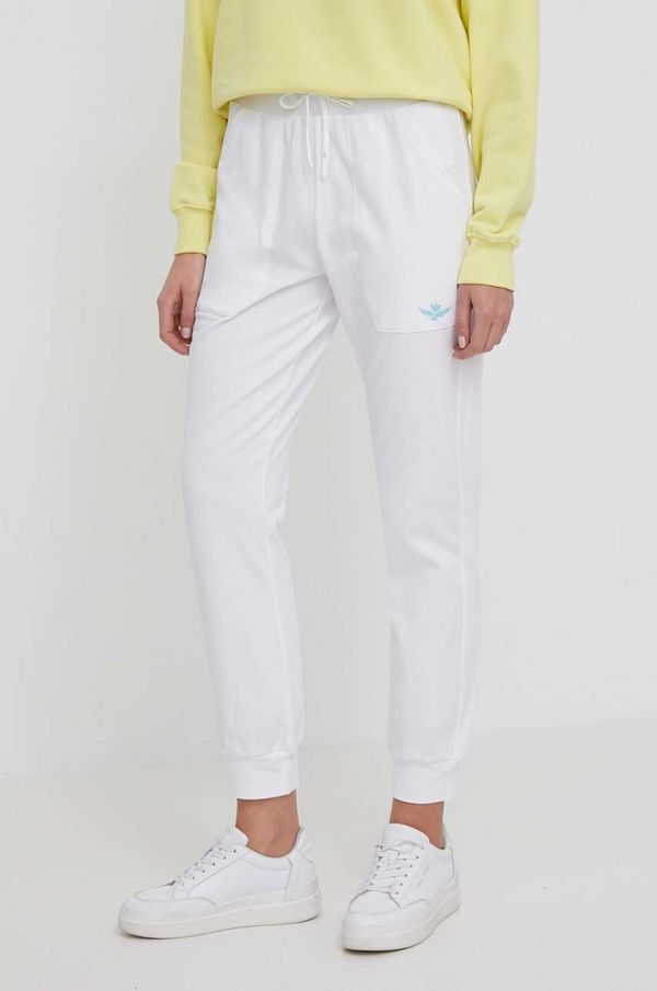 Aeronautica Militare Hlače Aeronautica Militare za žene, boja: bijela, bez uzorka