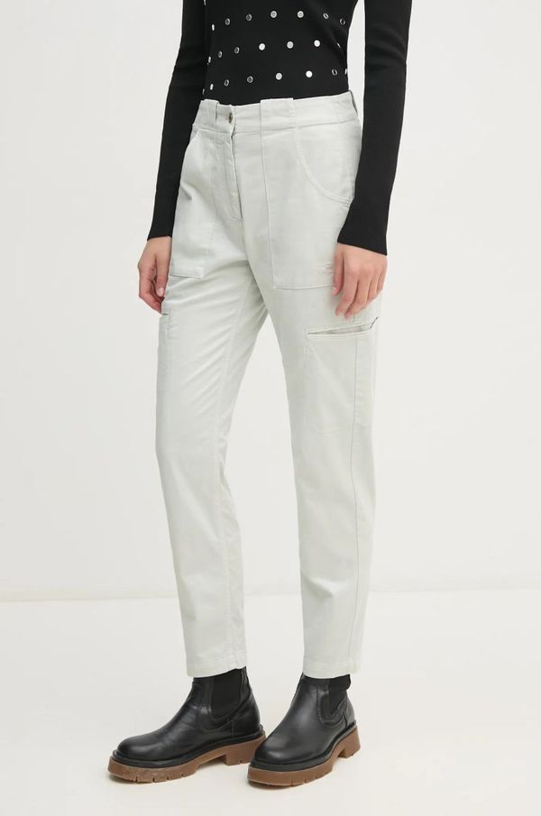 Aeronautica Militare Hlače Aeronautica Militare za žene, boja: tirkizna, ravni kroj, visoki struk, PA1621DCT3418