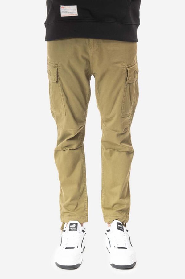 Alpha Industries Hlače Alpha Industries Squad Pants za muškarce, boja: zelena, cargo kroj, 188202.11-green