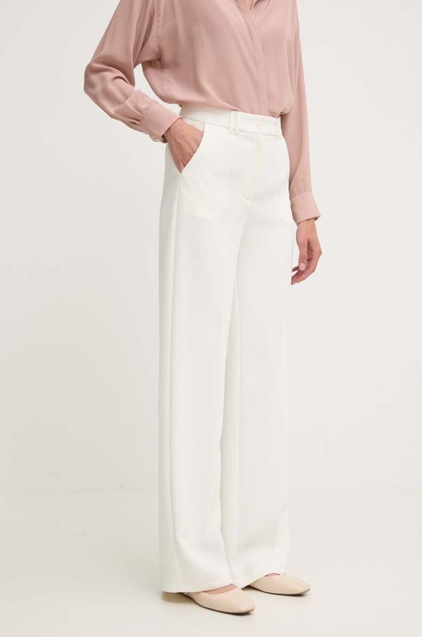 Answear Lab Hlače Answear Lab za žene, boja: bijela, ravni kroj, visoki struk
