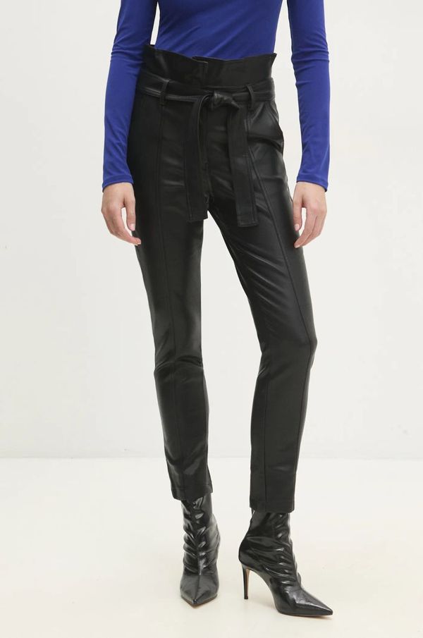 Answear Lab Hlače Answear Lab za žene, boja: crna, uski kroj, visoki struk